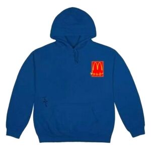 Cactus Jack by Travis Scott Authentic Sticker Hoodie 'Legion Blue' size M